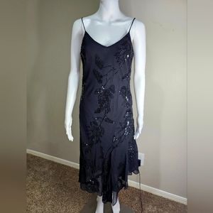 JKara squin black formal asymmetrical  dress. Size medium